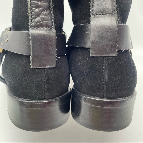 John Varvatos Suede Harness Boots in Black MSRP: $698 - Picture 9 of 11